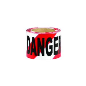75mm x 50mtr - Barrier Tape - Red/White - Danger