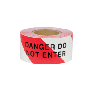75mm x 50mtr - Barrier Tape - Red/White - Danger Do Not Enter
