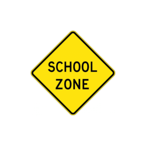 750x750mm - Aluminium - Class 1 Reflective - School Zone