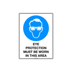300x225mm - Metal - Eye Protection Must be Worn in This Area