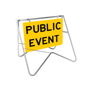 900x600mm - Class 1 - Swing Stand and Sign - Public Event [FREIGHT CHARGES APPLY]
