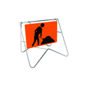 900x600mm - Class 1 - Swing Stand and Sign - Symbolic Worker [FREIGHT CHARGES APPLY]