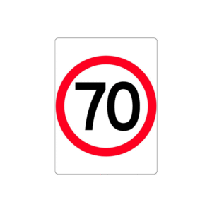 600x800mm- Class 1 - Aluminium - 70 km Speed Restriction in Roundel