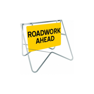 900x600mm - Class 1 - Swing Stand and Sign - Roadwork Ahead [FREIGHT CHARGES APPLY]