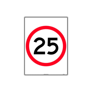 300x225mm - Metal - 25 km Speed Limit