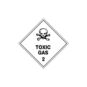 100x100mm - Self Adhesive - Roll of 250 - Toxic Gas 2