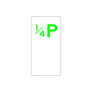 225x450mm - Aluminium - 1/4 Parking (Right Arrow)