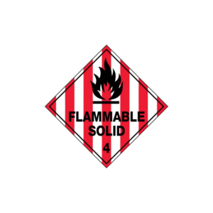 100x100mm - Self Adhesive - Roll of 250 - Flammable Solid 4