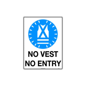 600x400mm - Metal - No Vest No Entry