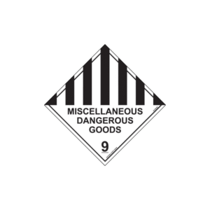 100x100mm - Self Adhesive - Roll of 250 - Miscellaneous Dangerous Goods 9