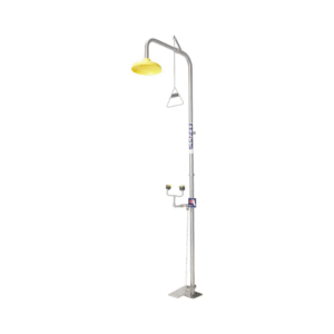 PRATT COMBINATION SHOWER WITH EYE WASH NOZZLE NO BOWL. WITH FOOT TREADLE