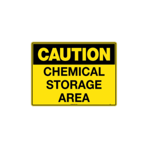 600x400mm - Poly - Caution Chemical Storage Area