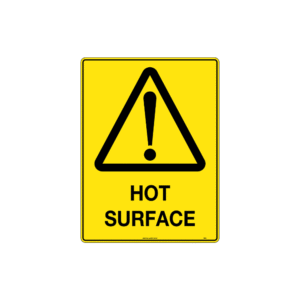 240x180mm - Self Adhesive - Blk/Ylw - Hot Surface