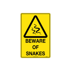 450x300mm - Metal - Beware of Snakes