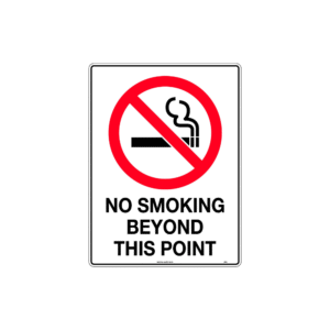 300x140mm - Self Adhesive - No Smoking Beyond this Point