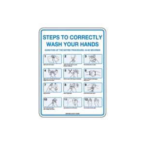 300x225mm - Poly - Steps to Correctly Wash Your Hands
