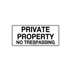 450x200mm - Metal - Private Property No Trespassing
