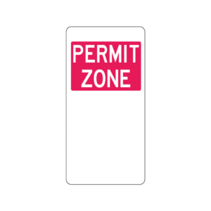 225x450mm - Aluminium - Permit Zone