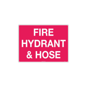 300x225mm - Metal - Fire Hydrant and Hose